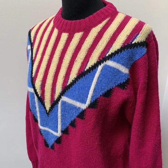 Vintage wool jumper fits uk 10 12 14 - Picture 14 of 14